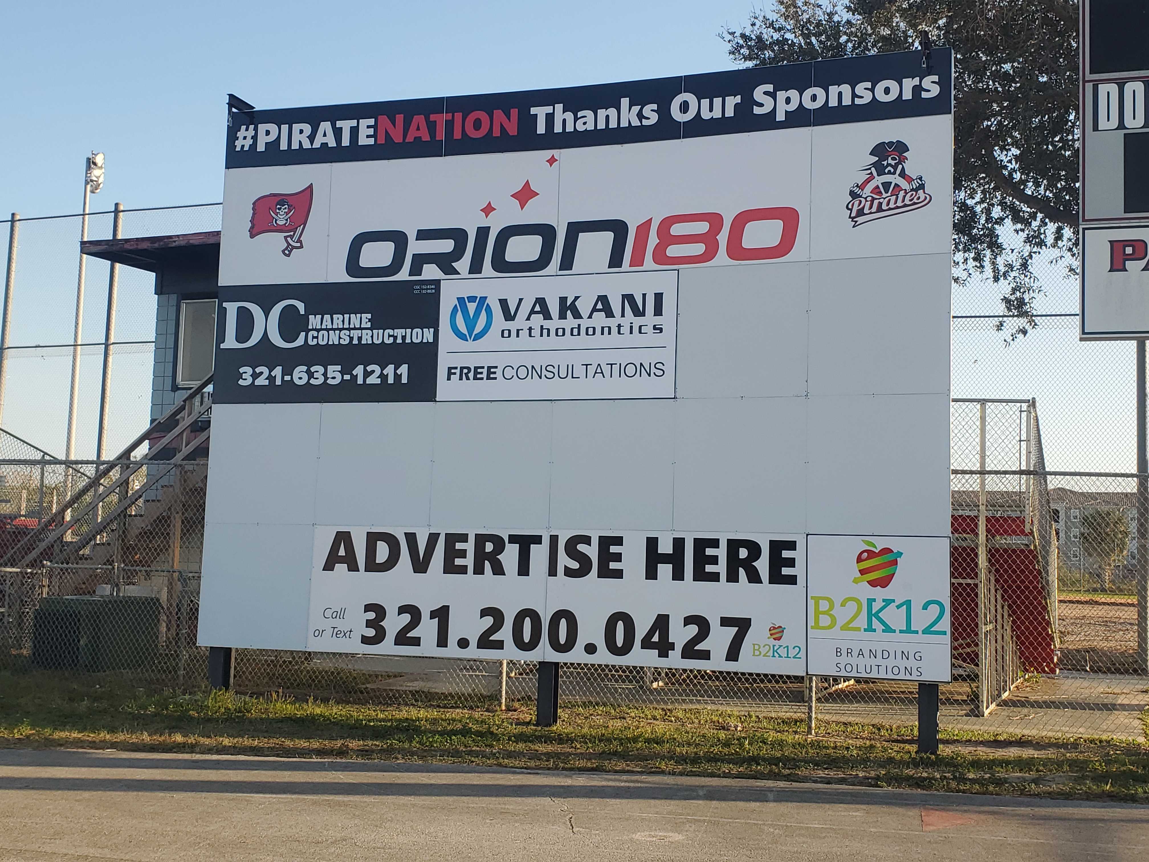 High School Stadium Advertising Board